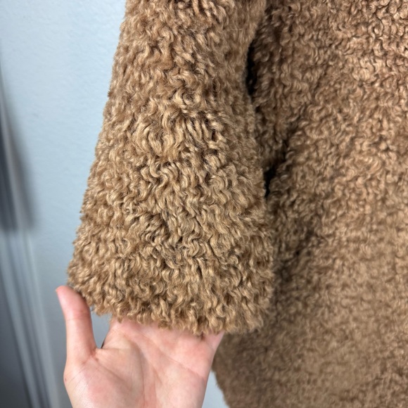 Abercrombie & Fitch Brown Teddy Jacket with Textured Material size M - Picture 4 of 9